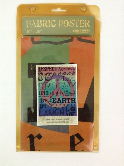 Earthbound Trading Fabric Poster Peace & Love 40" x 30" - Picture 3 of 3